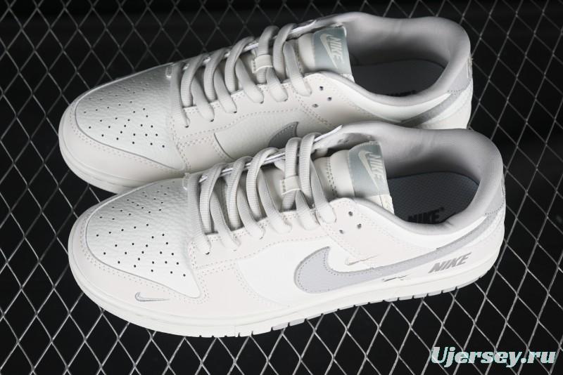 Nike SB Dunk Low Collaboration Triple Swoosh Beige Grey Low Top Casual Skateboarding Shoes - SC9207-401
