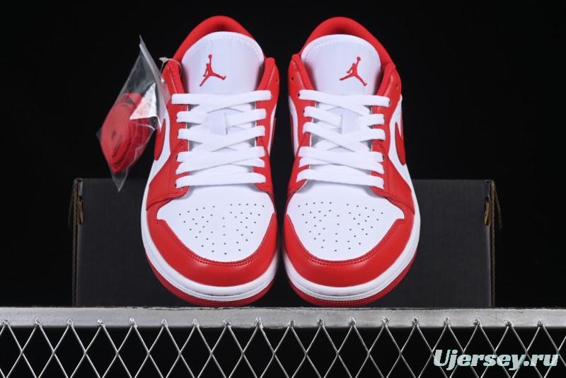 Nike Air Jordan 1 Low AJ1 White Red Casual Sneakers - 553558-166