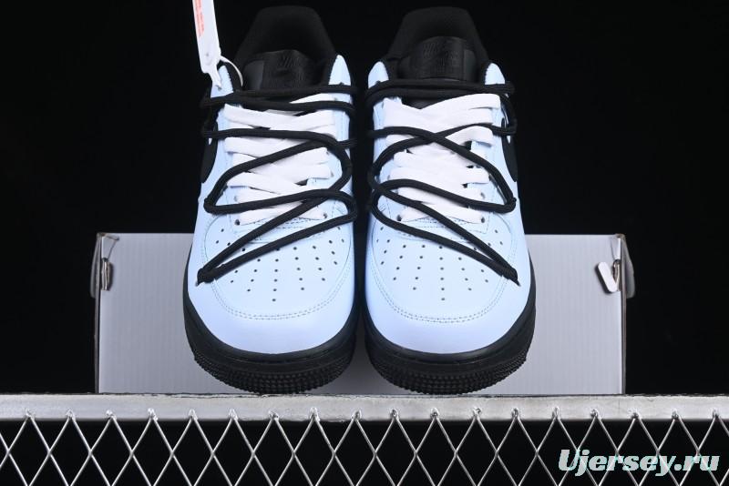 Custom "I Love U" Black & White Sneakers - Sleek Barcode Design