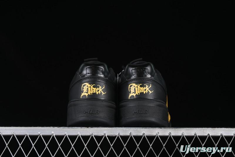 NY Yankees Black & Yellow Sneakers - Bold Logo Streetwear Shoes