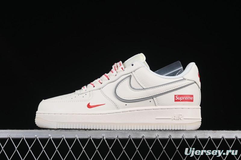 Nike Air Force 1 '07 Low Supreme Collaboration Off-White Crystal Custom Casual Sneakers - XZ6188-715