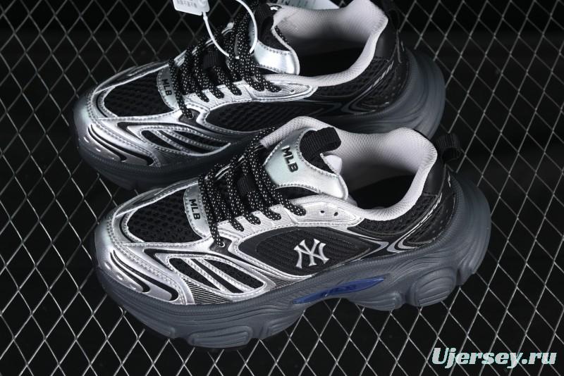 New York Yankees MLB Winner Chunky Height Increasing Thick Sole Running Shoes - 3ASHWD15N50BKS