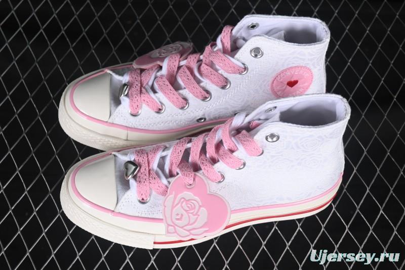 Converse Chuck 70 Valentine's Day Rose High Top Casual Sneakers - A14798C