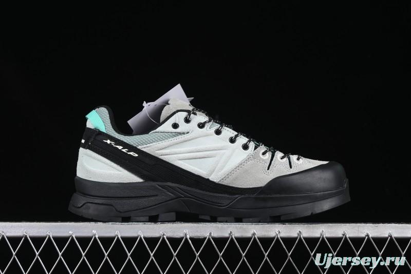 Salomon x Contragrip All-Terrain Hiking Shoes - Lightweight Gray with Black & Teal Accents