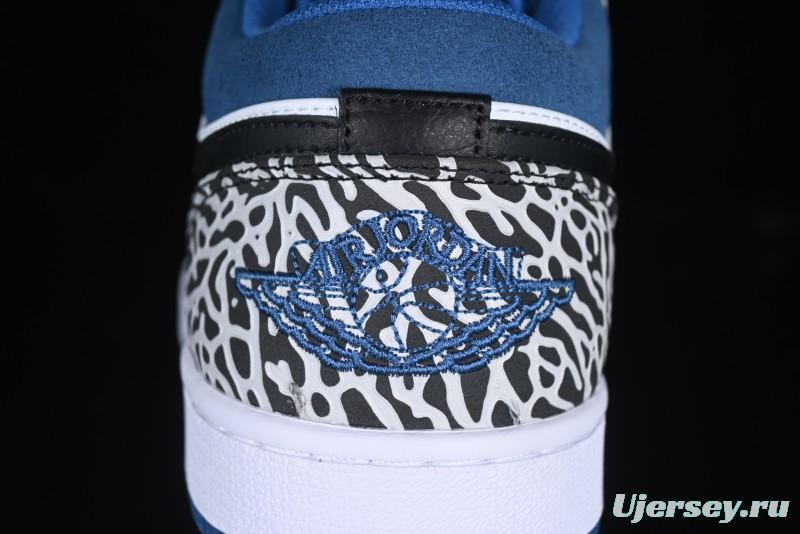 Nike Air Jordan 1 Low True Blue Retro Basketball Shoes - DM1199-140