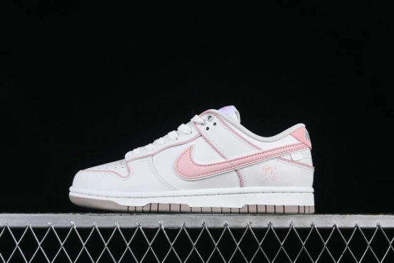 Nike SB Dunk Low Anniversary Premium Custom White Pink Low-Top Casual Skate Shoes - WP0212-013