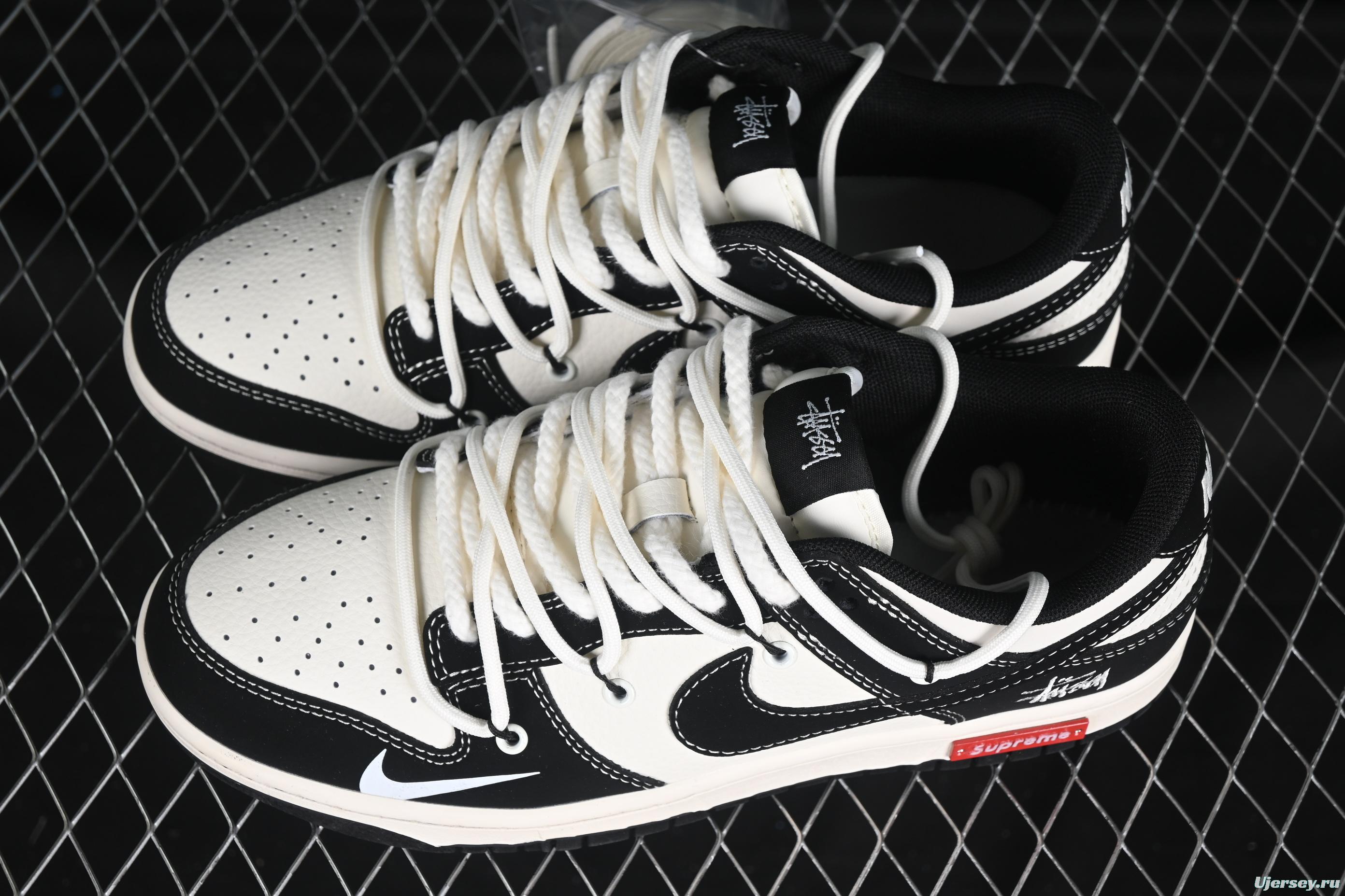 Nike x Supreme x Stüssy Dunk Low – Limited Edition Black & White Collaboration