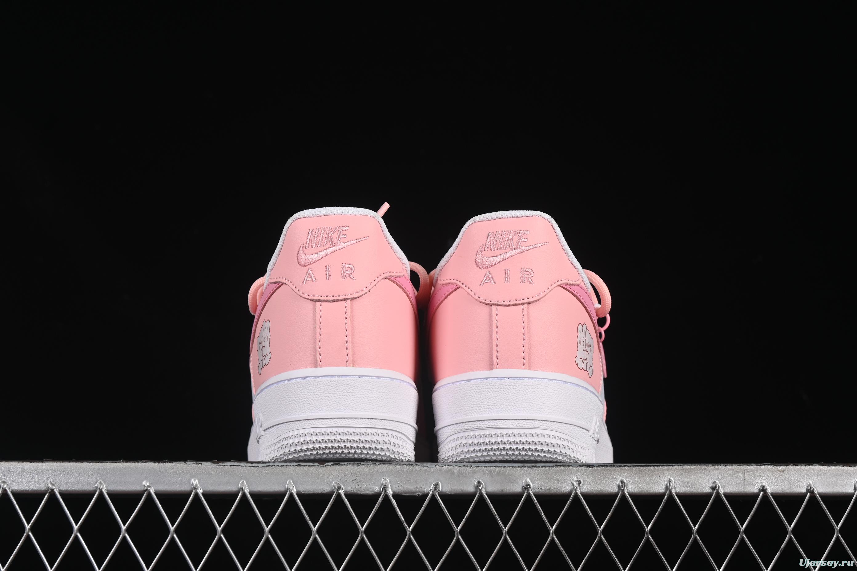 Nike Air Force 1'07 Low Pink Lover Casual Sneakers with Cartoon Patterns - YY2023-762