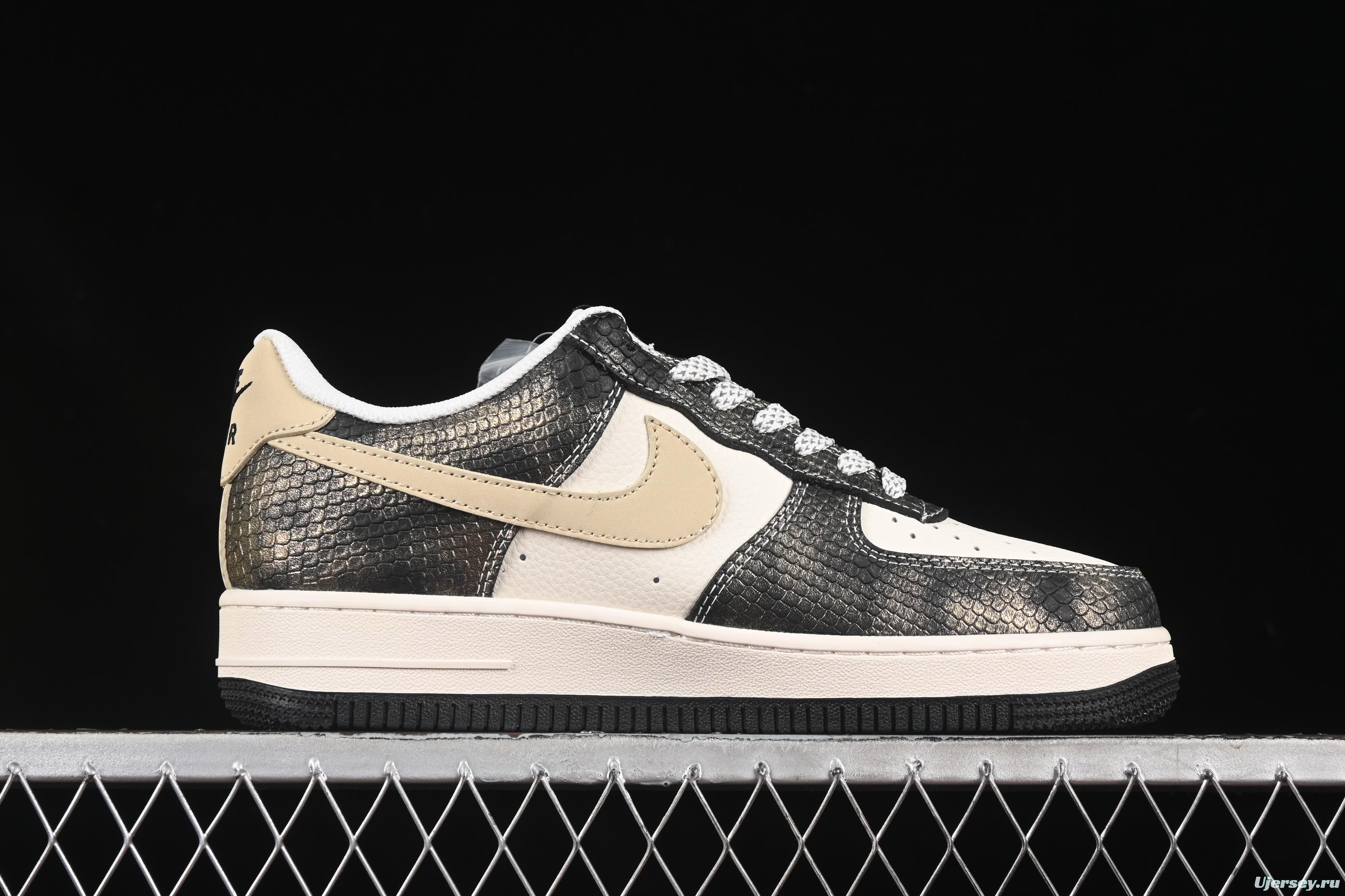 Nike Air Force 1 '07 Low Stussy Collaboration Gradient Snake Print Casual Sneakers - XS1958-556