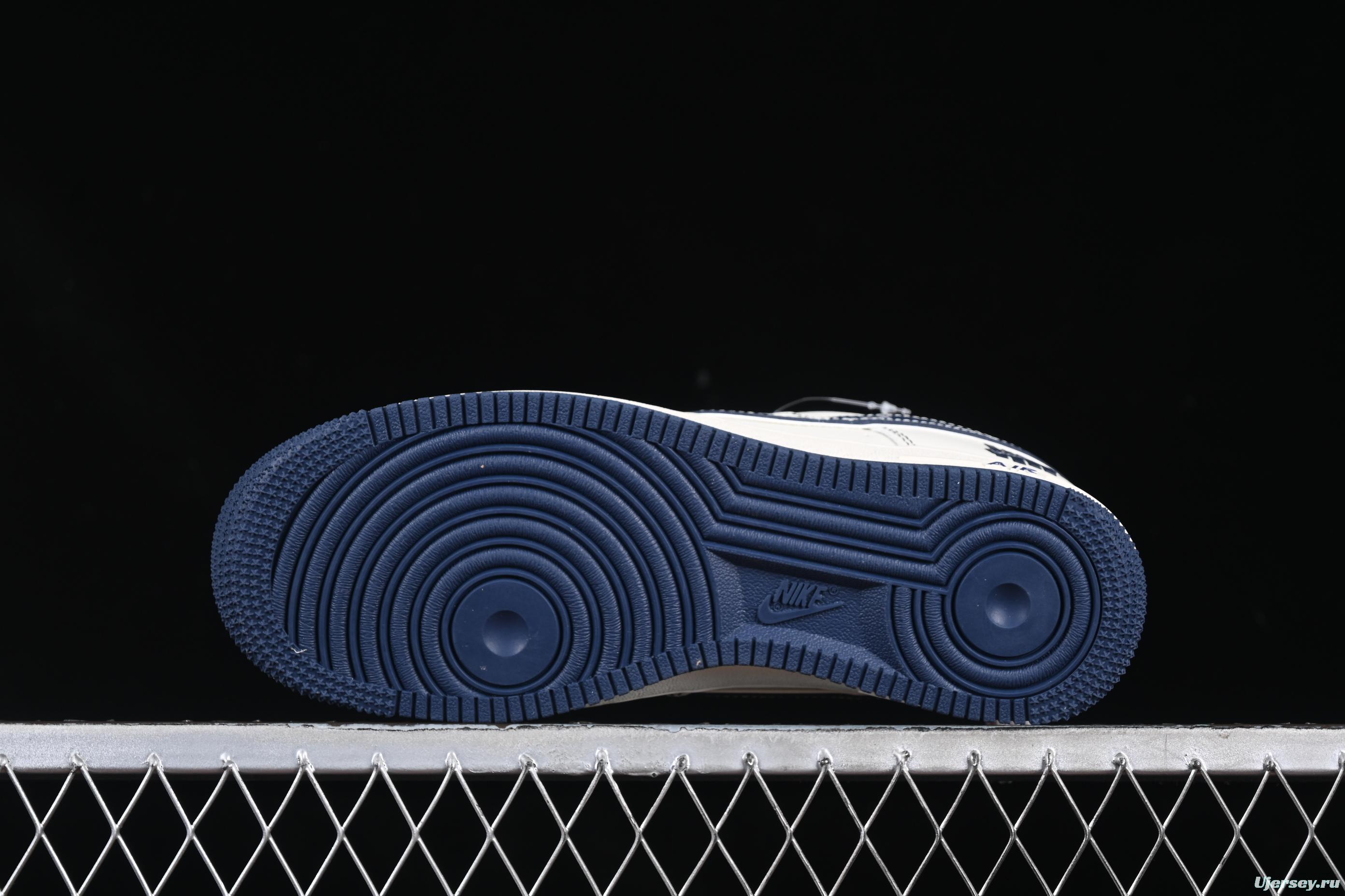 Nike Air Force 1 '07 Low UN Collaboration Navy Splatter Swoosh Casual Sneakers - XS1958-522