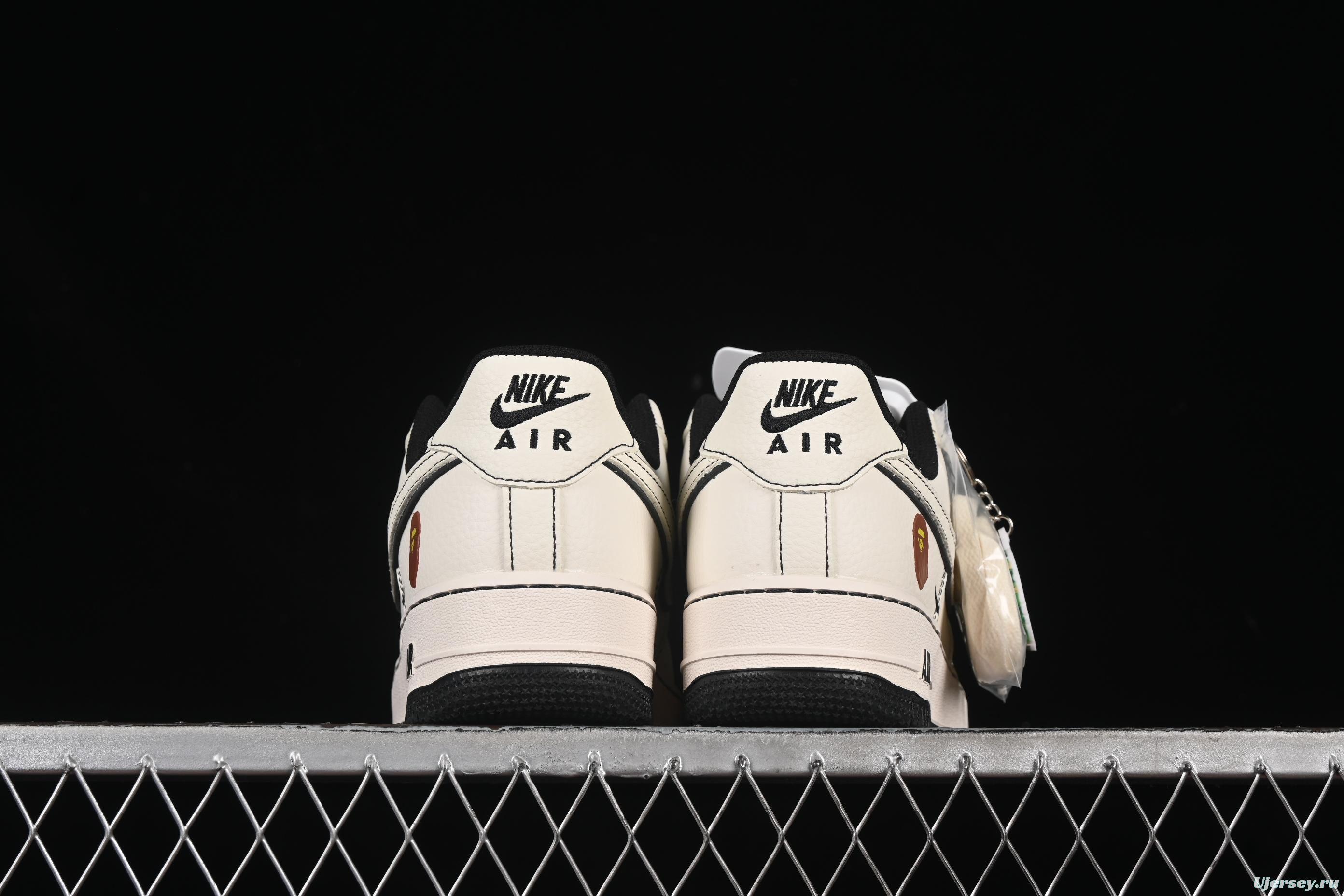 Nike Air Force 1 '07 Low Bape Collaboration Black Line Starry Sky Casual Sneakers - HH7518-067