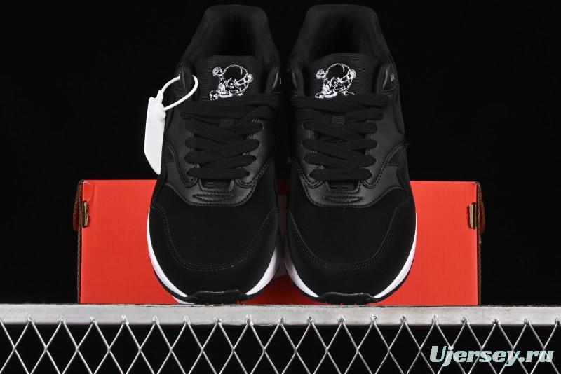 Nike Air Max 1 Retro Running Shoes with Half-Sole Air Cushion - 875844-001