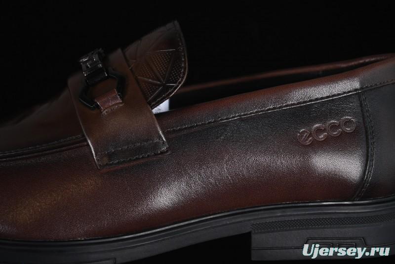 ECCO London Collection Slip-On Business Men's Leather Shoes with Wide Toe Design and Innovative Sole - 61160801002