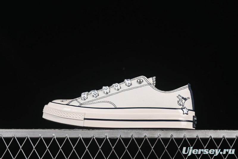 Converse Noritake x Chuck Taylor All Star 1970s Low Top Canvas Sneakers with Hand-Drawn Elements - A15788C