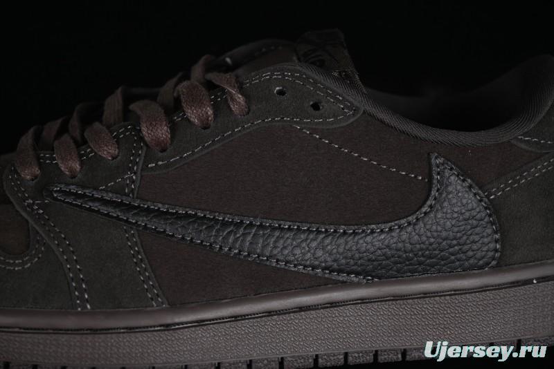 Nike Travis Scott x Air Jordan 1 Low OG AJ1 Reverse Swoosh Sneakers - DM7866-202