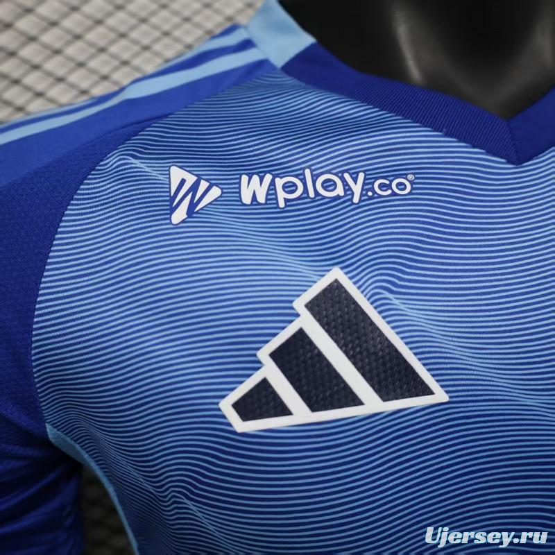 Player Version 25/26 Millonarios Blue with Andina Logo Design Home Jersey