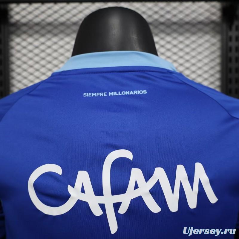 Player Version 25/26 Millonarios Blue with Andina Logo Design Home Jersey