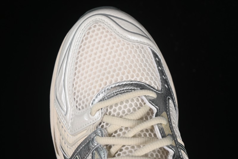 Asics Gel-Kayano 14 Running Shoes with Engineered Elastic Double-Layer Knit Upper and 3D Visible GEL Cushioning - 1201A019-200
