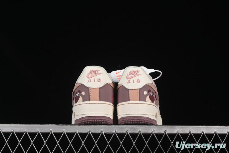 Nike Air Force 1'07 Low Strawberry Bear Custom Casual Sneakers - DB3301-551