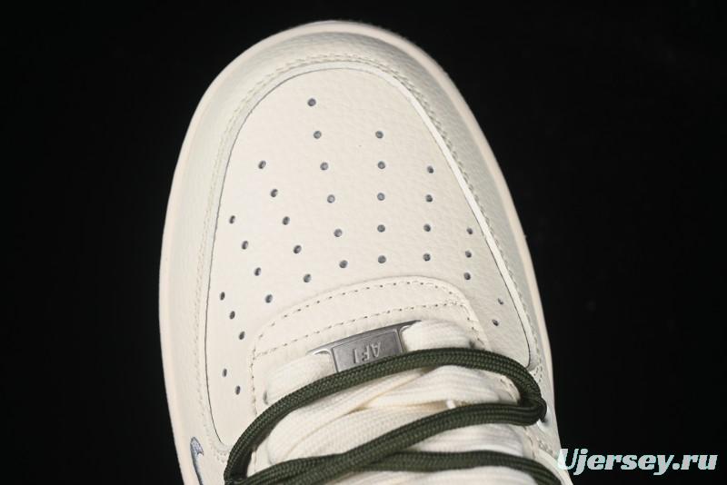 Nike Air Force 1'07 Low Supreme Collaboration Dual-Tone Grey Green Lace-Up Casual Sneakers - DM6868-070