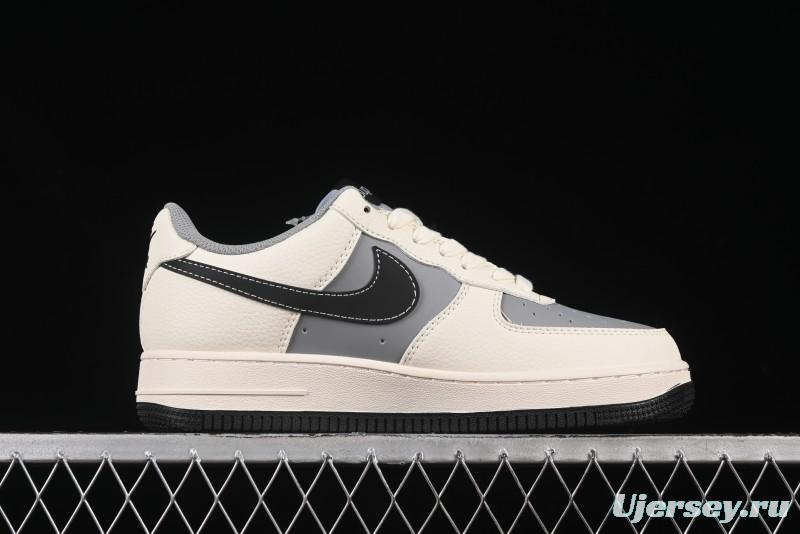 Nike Air Force 1 '07 Low Supreme Collaboration Beige Gray Building Blocks Casual Sneakers - XS1958-568
