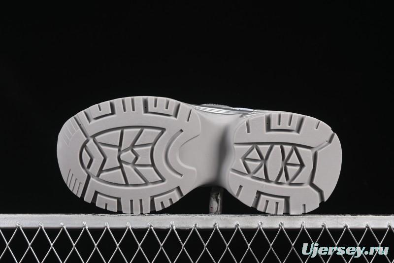 GG-CC Chunky Low Casual Fashion Sneakers with Thick Sole and Height Increasing Design - 2607 Silver