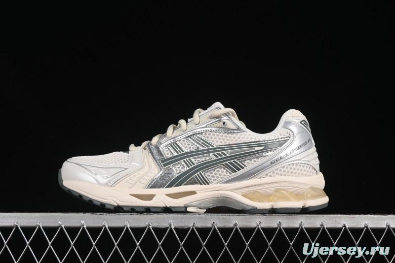 Asics Gel-Kayano 14 Running Shoes with Engineered Elastic Double-Layer Knit Upper and 3D Visible GEL Cushioning - 1201A019-200