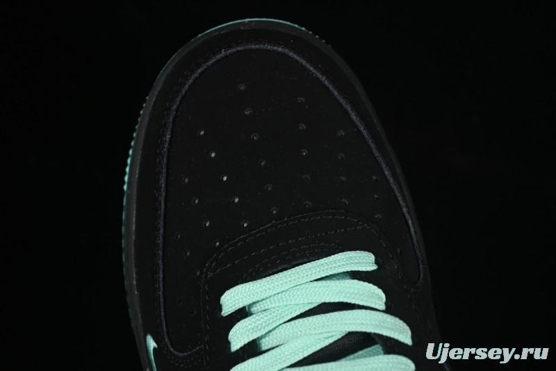 Nike Air Force 1 '07 Low Stussy Collaboration Tiffany Blue Casual Sneakers - DF0188-045