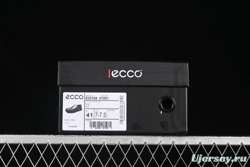 ECCO Soft Moc Summer Genuine Leather Breathable Slip-On Driving Shoes - 63516801001
