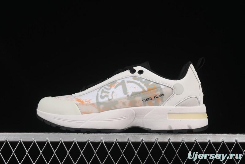 Stone Island Grime Panelled Low-Top Lifestyle Sneakers - 79FWS0303