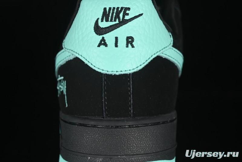 Nike Air Force 1 '07 Low Stussy Collaboration Tiffany Blue Casual Sneakers - DF0188-045