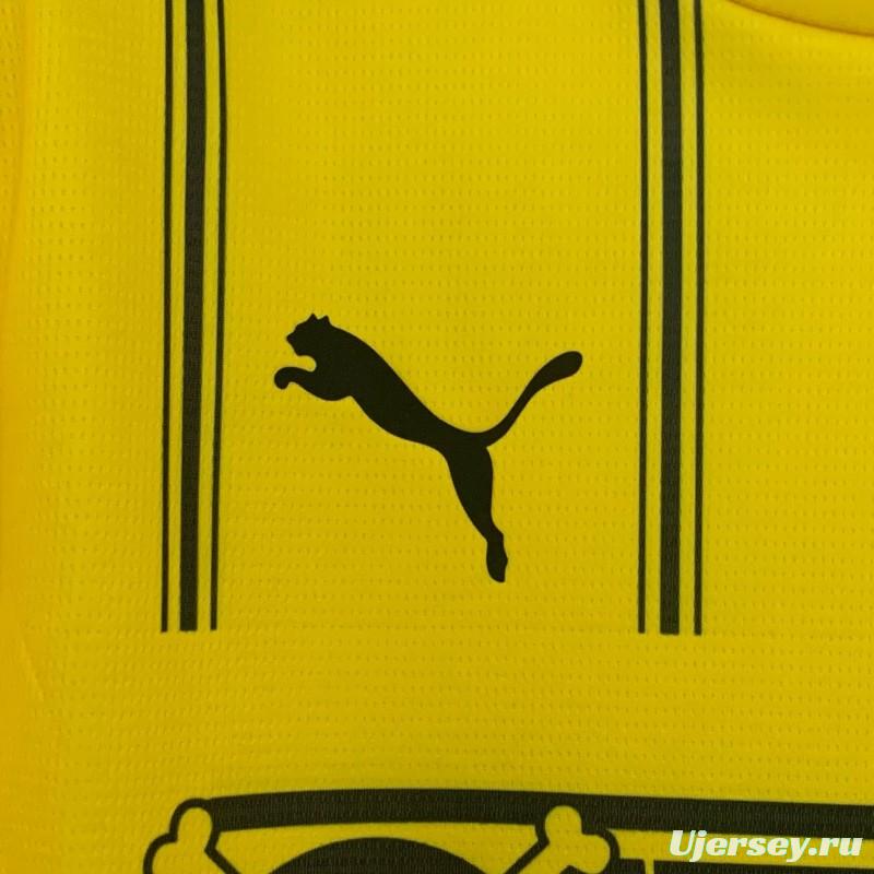25/26 Borussia Dortmund Yellow with One Piece Design Jersey