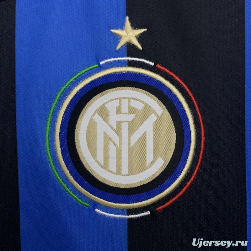 09/10 Retro Inter Milan Long Sleeves Champions League Edition Home Jersey