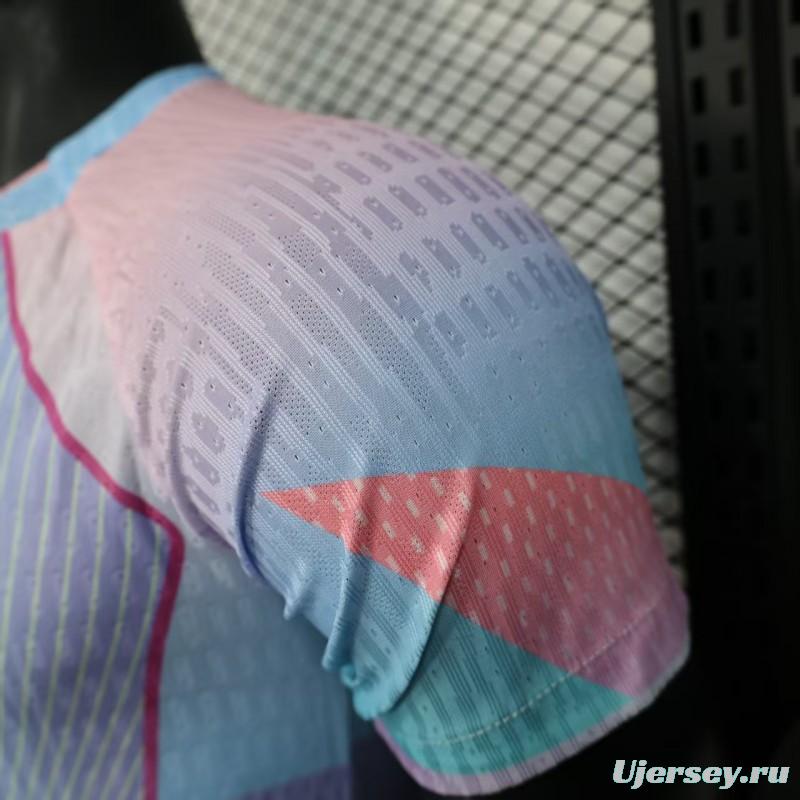 Player Version 25/26 FC Barcelona Mint Green with Pink Trim Jersey