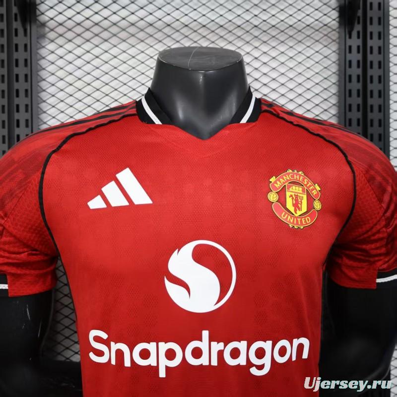 Player Version 25/26 Manchester United Home Jersey