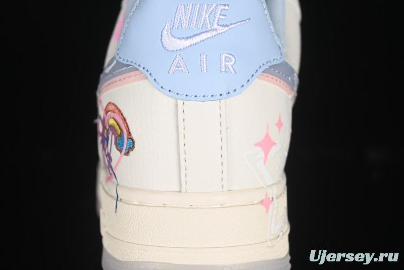 Nike Air Force 1'07 Low Pink and Blue Love Limited Edition Casual Sneakers - CW1574-058