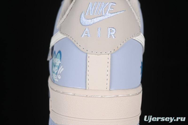 Nike Air Force 1'07 Low "Blue Star Love" 520 Series Limited Edition Casual Sneakers - DB3301-991