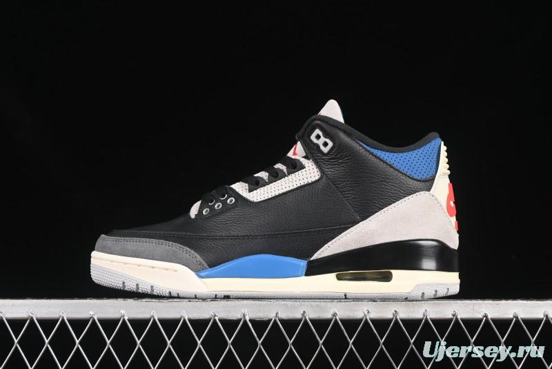 Nike Air Jordan 3 Retro OG Rare Air Sneakers with Small Reverse Swoosh - IB8967-004