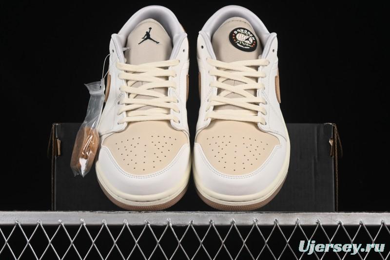 Nike Air Jordan 1 Low "Dongdan" Casual Sneakers in Coconut Milk White - IB8855-121