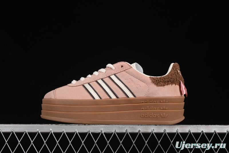 Adidas Originals Gazelle Bold JR4244 Collaboration Low-Top Platform Sneakers with Slip-Resistant Durable Sole