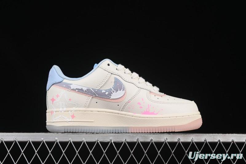 Nike Air Force 1'07 Low Pink and Blue Love Limited Edition Casual Sneakers - CW1574-058