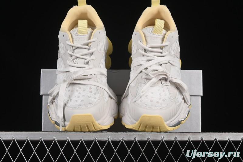 GG-CC Star Same Style Lace-up Hollow Out Dad Shoes with 5cm Height Increasing Sole - G25U9988