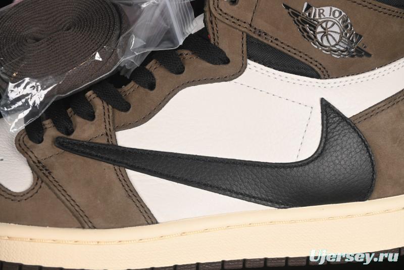 Nike Travis Scott x Air Jordan 1 High OG AJ1 Reverse Swoosh Limited Edition - CD4487-100