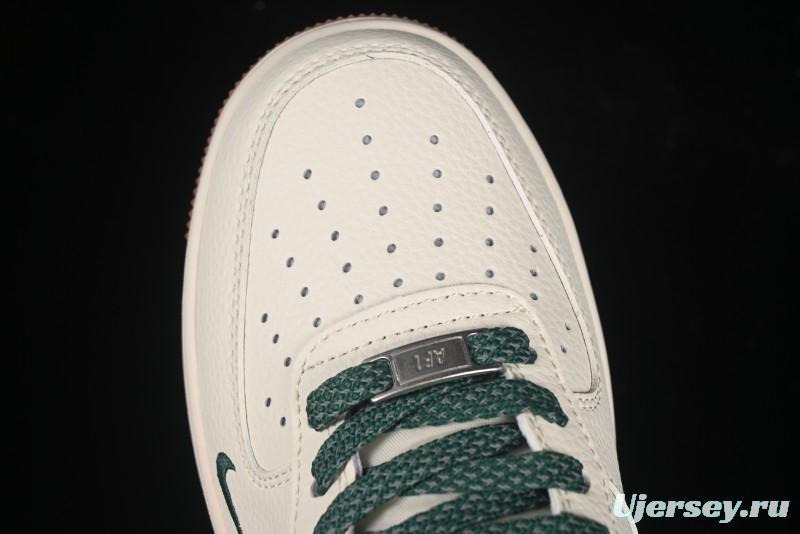 Nike Air Force 1 '07 Low Stussy Collaboration Green Swoosh Gum Sole Casual Sneakers - XX3168-138