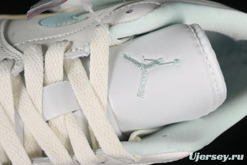 Nike Air Jordan 1 Low AJ1 White Mint Green Low-Top Casual Lifestyle Sneakers - DC0774-134