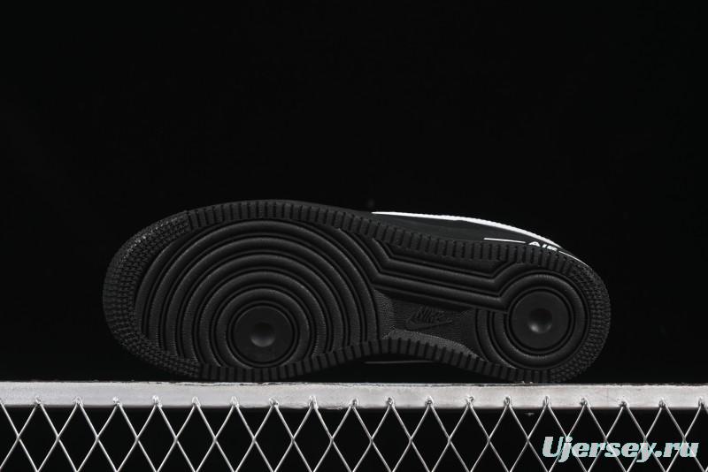 Nike Air Force 1 '07 Low Casual Sneakers in Black & White with Hemp Rope Detailing - ZH0316-073