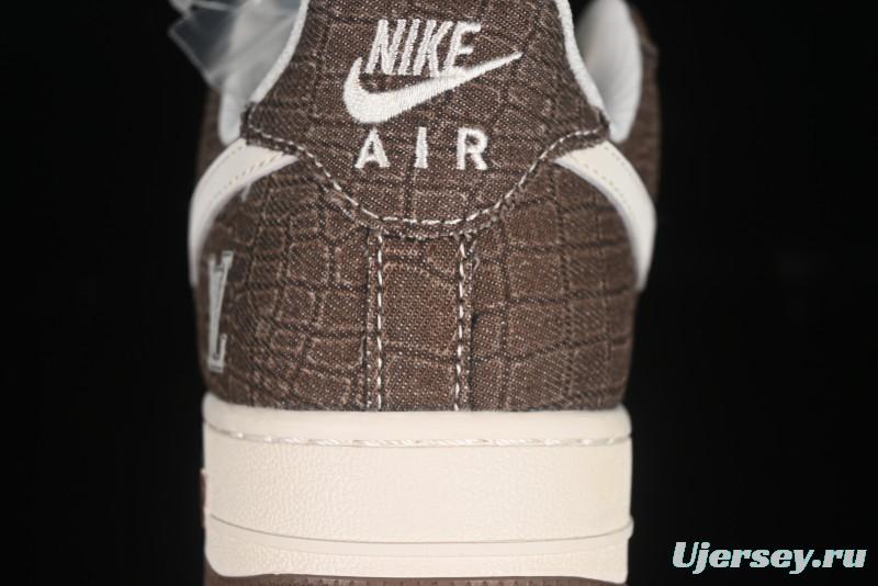 Nike Air Force 1 '07 Low LV Collaboration Beige Grid Casual Sneakers - XS1958-552