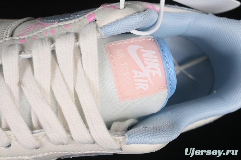 Nike Air Force 1'07 Low Pink and Blue Love Limited Edition Casual Sneakers - CW1574-058
