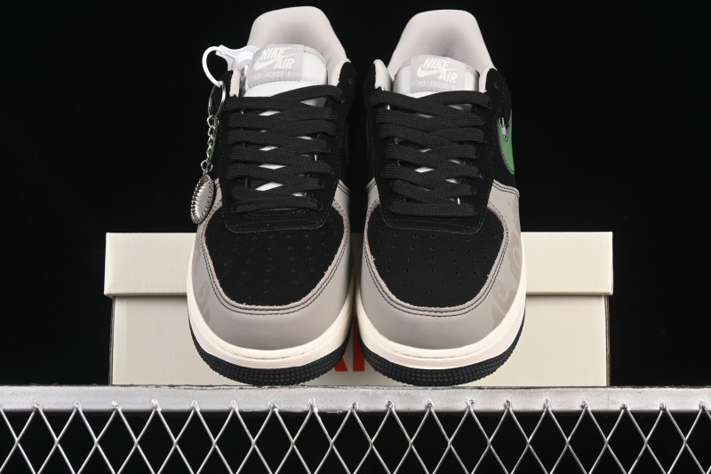 Nike Air Force 1'07 Low Chrome Hearts Collaboration Black Green Swoosh Casual Sneakers - KK1988-074