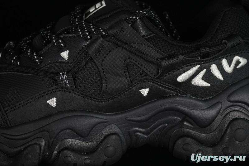 Fila Heritage Fluid Cat Paw 5.0 Retro Dad Shoes with Lace-Up Design - F12M412105FBK